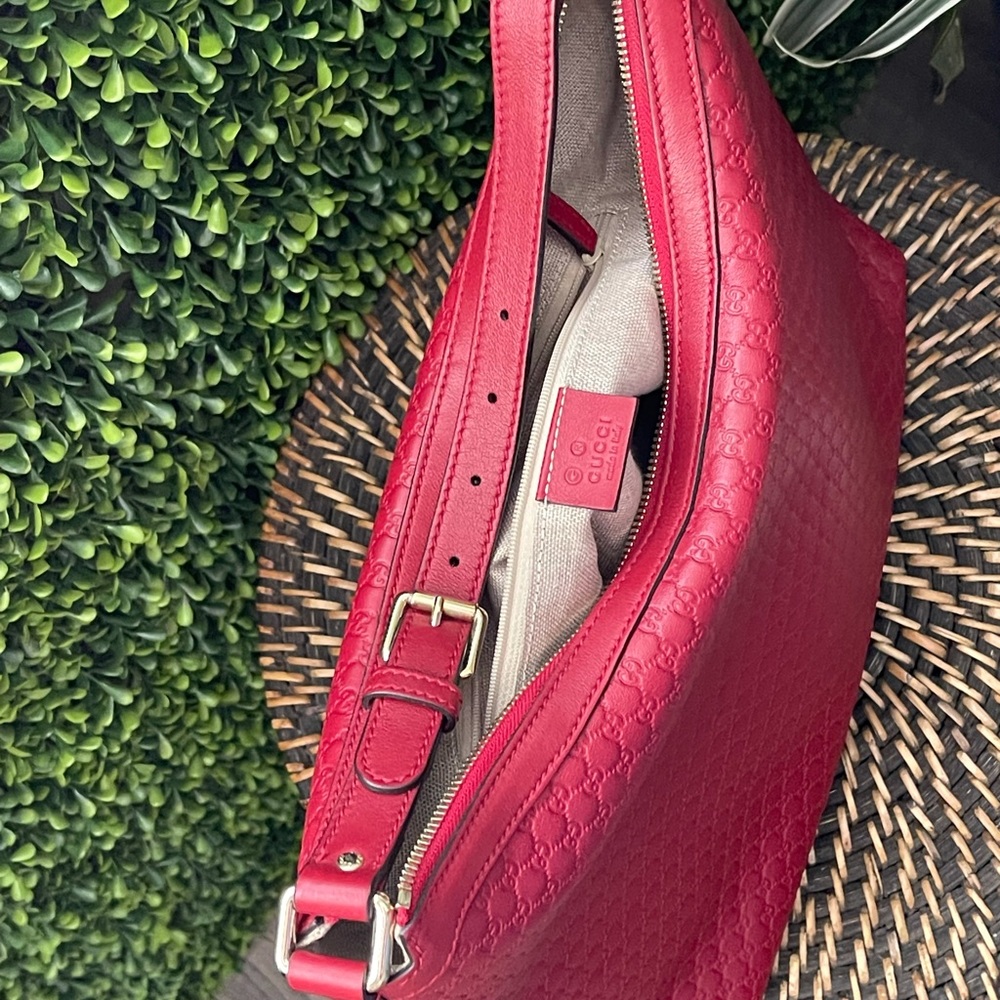 Gucci pre owned Microguccissima dark red  hobo - Picture 12 of 14
